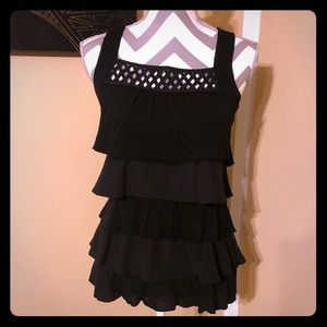 White House Black Market Ruffled sleeveless top